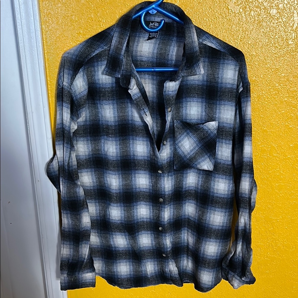 Black and White Casual Button Down Shirt